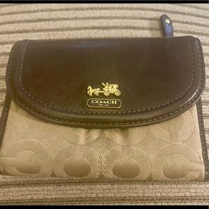 COACH  Brown and Gold wallet
